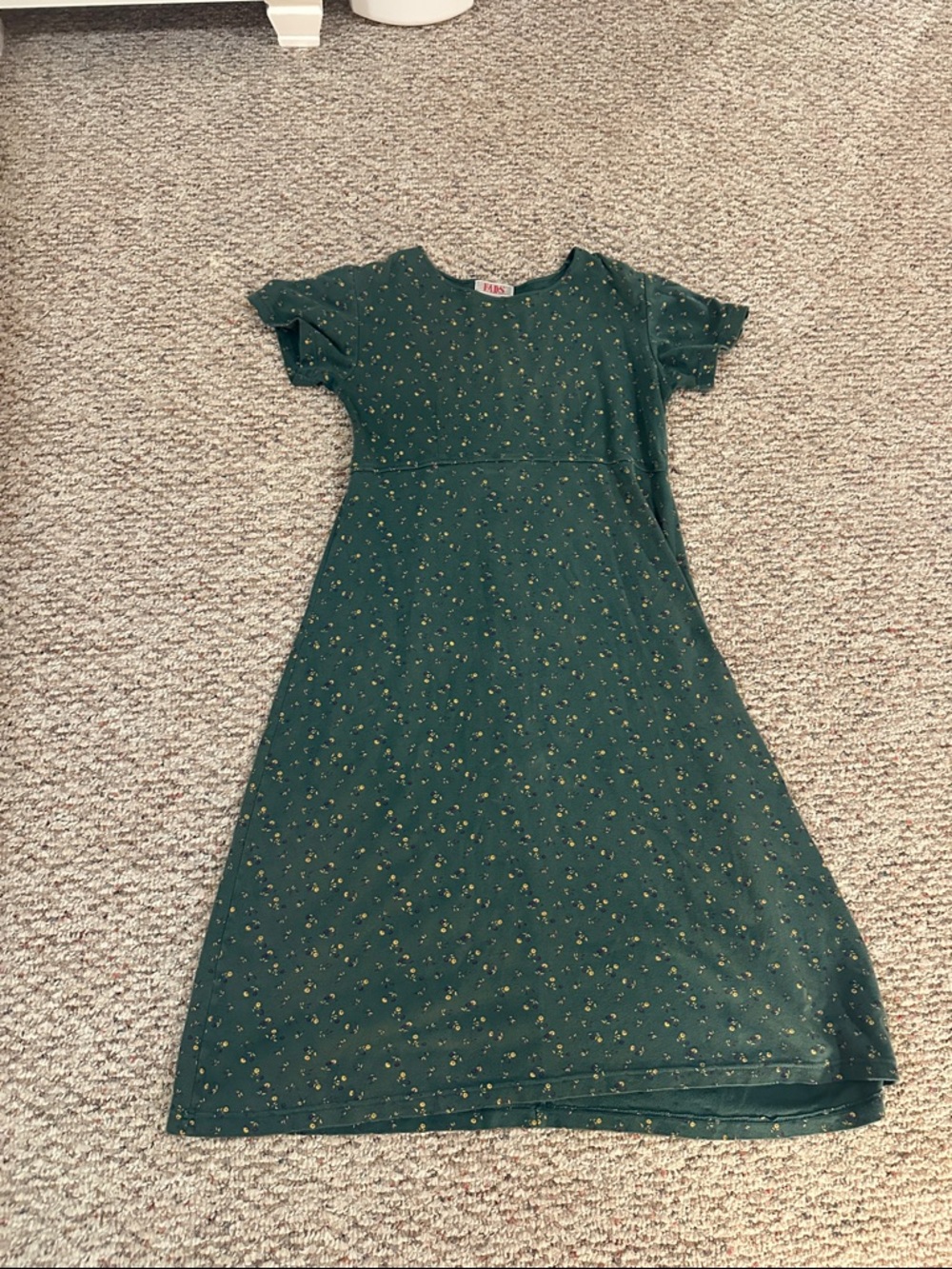 Green Floral Midi Dress
